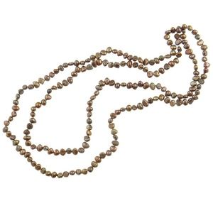 New Freshwater Potato Pearl Copper Color Necklace